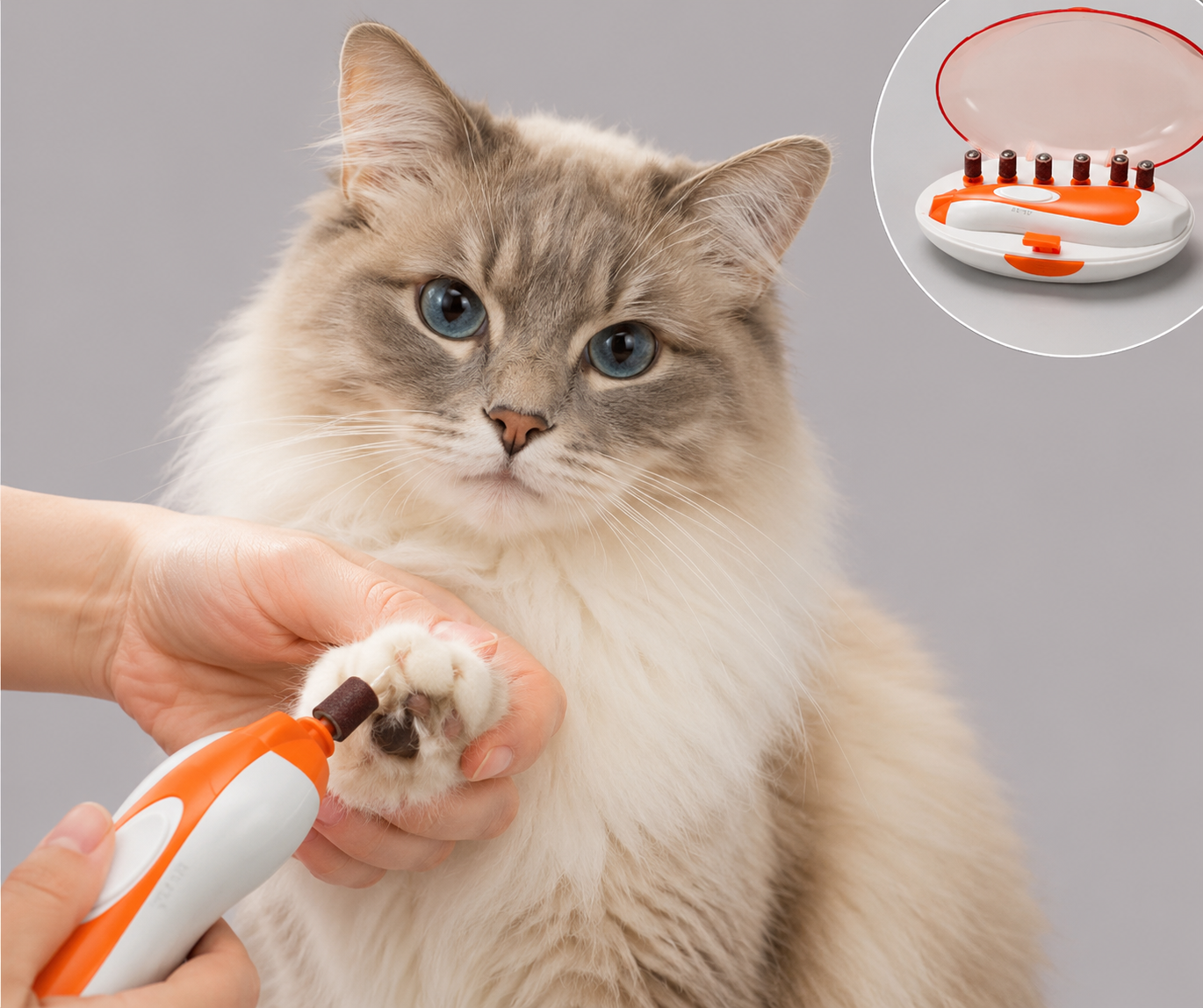 PurrPolish™ Quiet Cat Nail Grinder