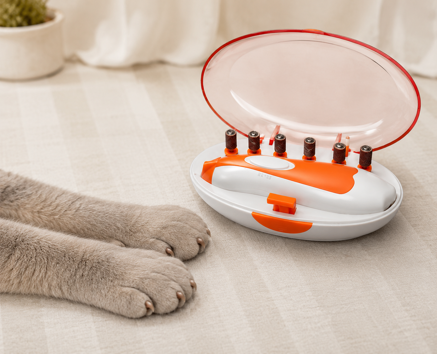 PurrPolish™ Quiet Cat Nail Grinder