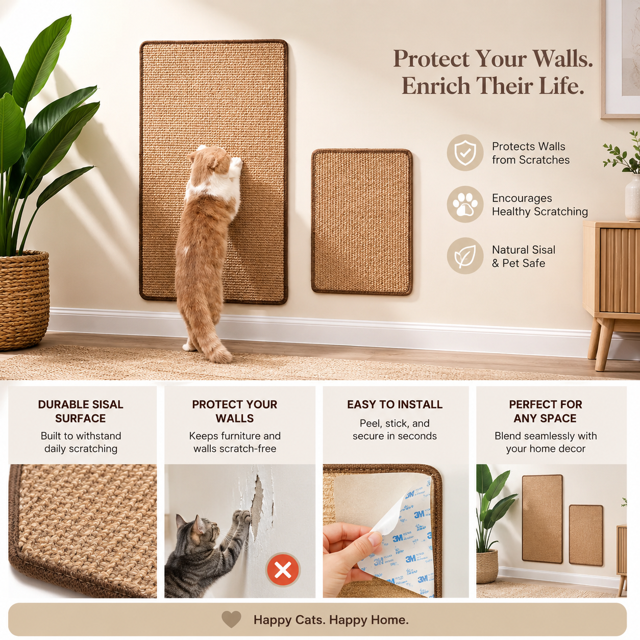 PurrGuard™ Natural Sisal Scratch Pad