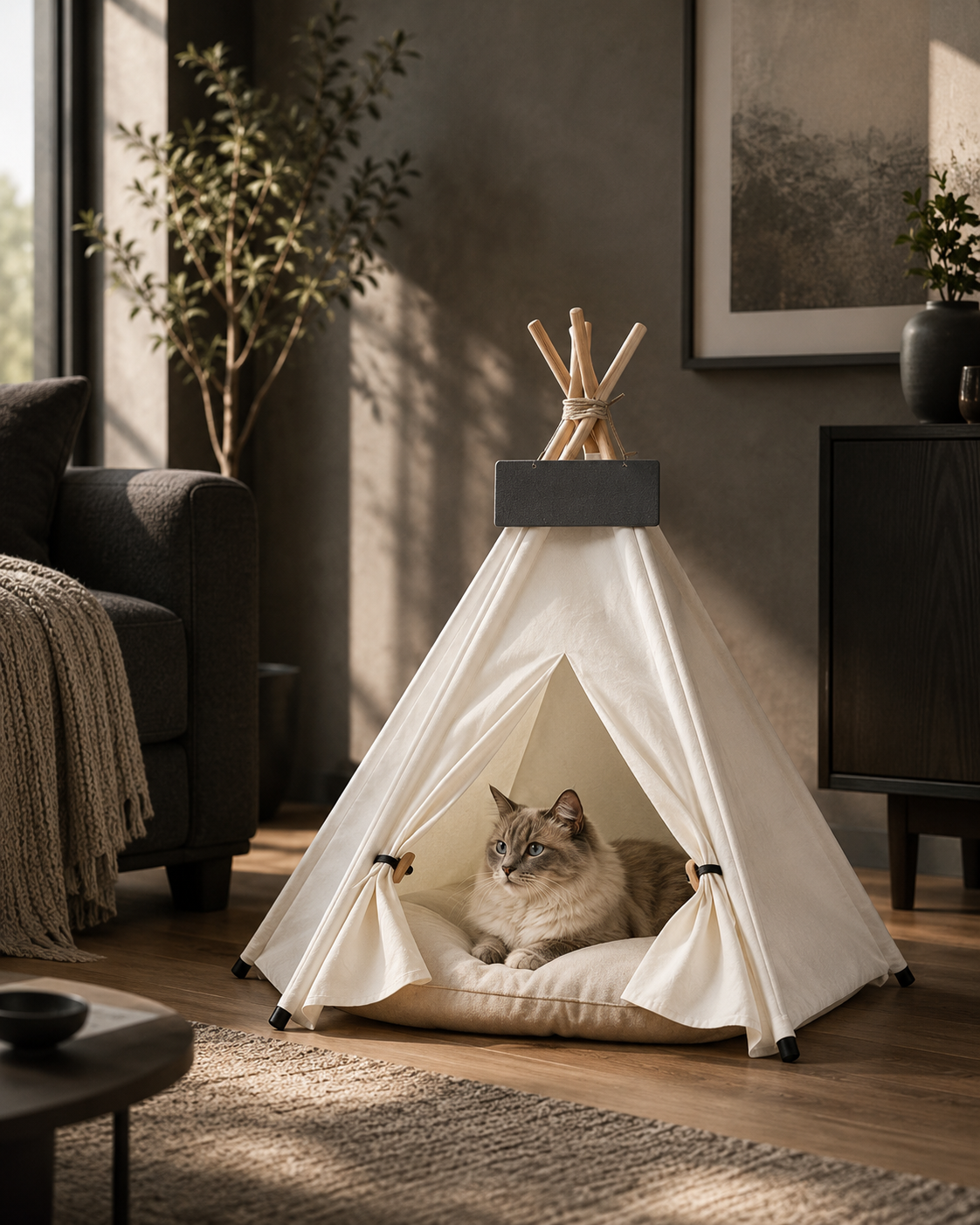 PurrCabin™ Luxury Cat Teepee Bed